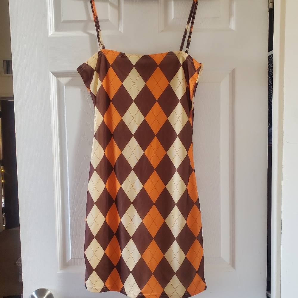 Cider Argyle Retro Dress